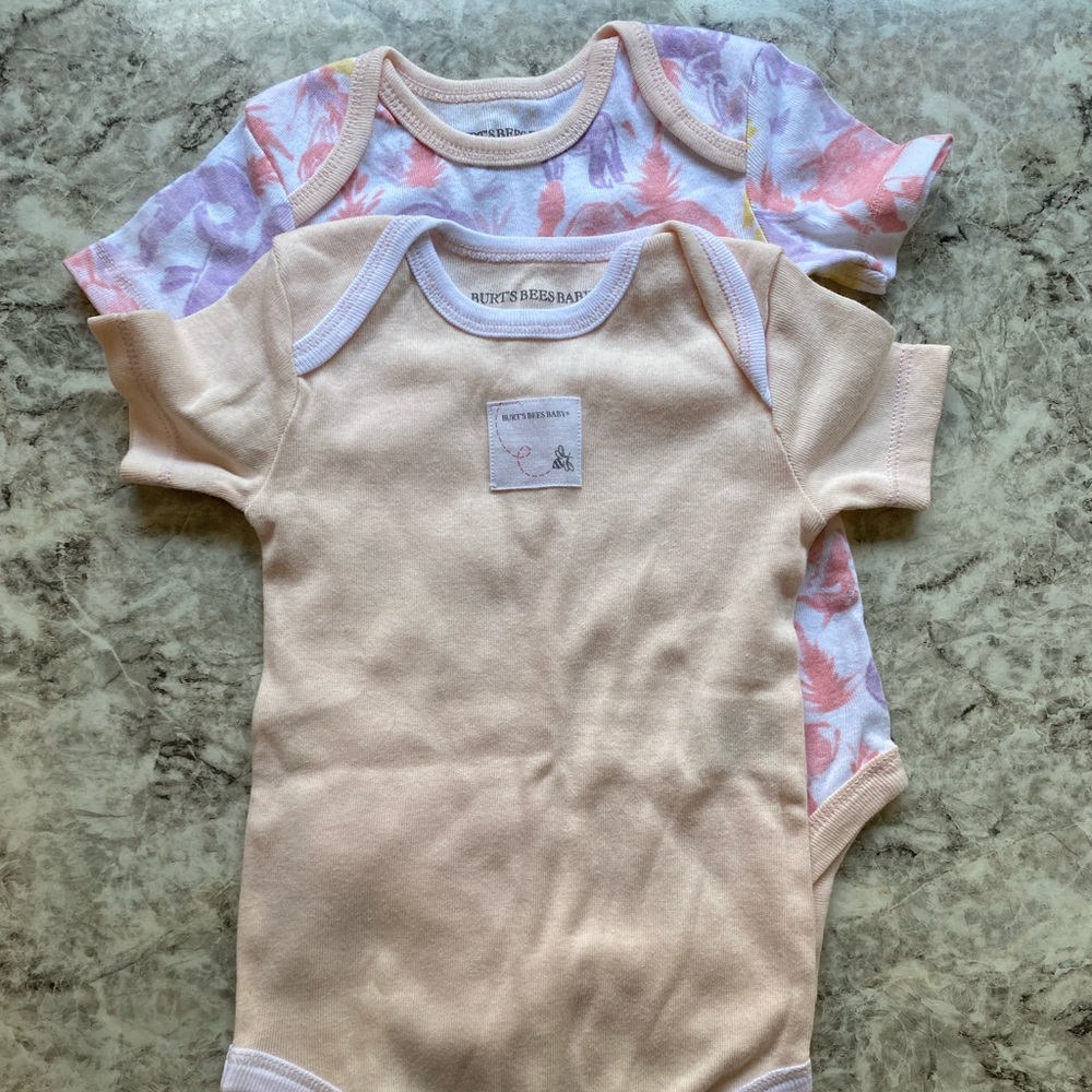 Burt’s Bees baby girl onesies